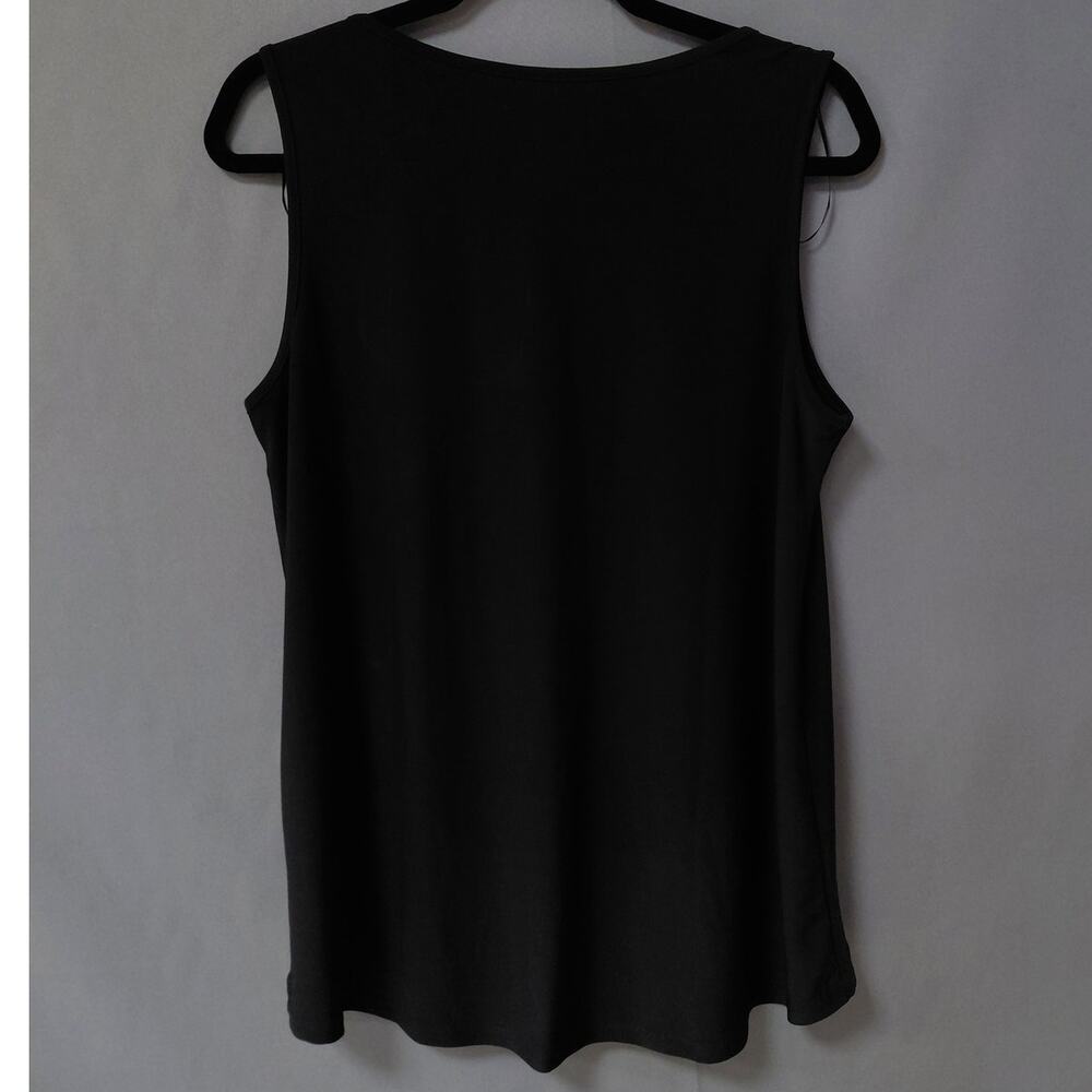 Carmen Marc Valvo Polyester Blend Black Lightweight Top Women Size M - Picture 3 of 11